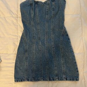 Denim Strapless Dress